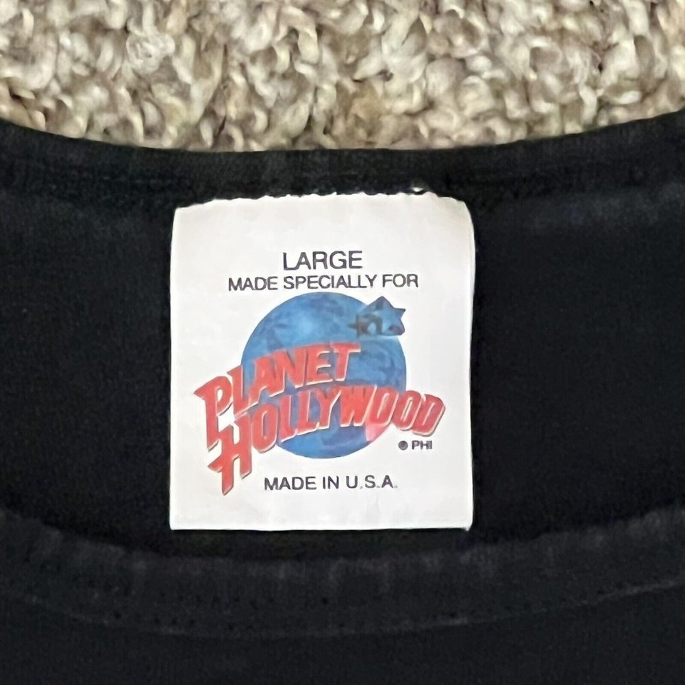 VTG 90s Planet Hollywood Tank Top Shirt Large Orlando Florida Disney World - Picture 3 of 5